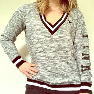 Worn Once: Deep V Varsity Sweatshirt
